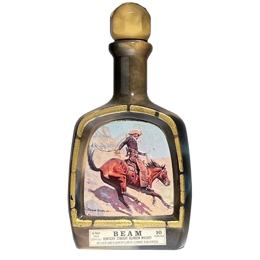 Jim Beam Beam's Choice 10 Year Old The Cowboy 750ml bottle on a plain background