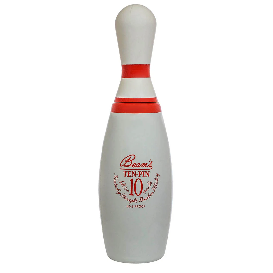 Jim Beam Beam's Ten-Pin 10 Year Old bottle on a plain background