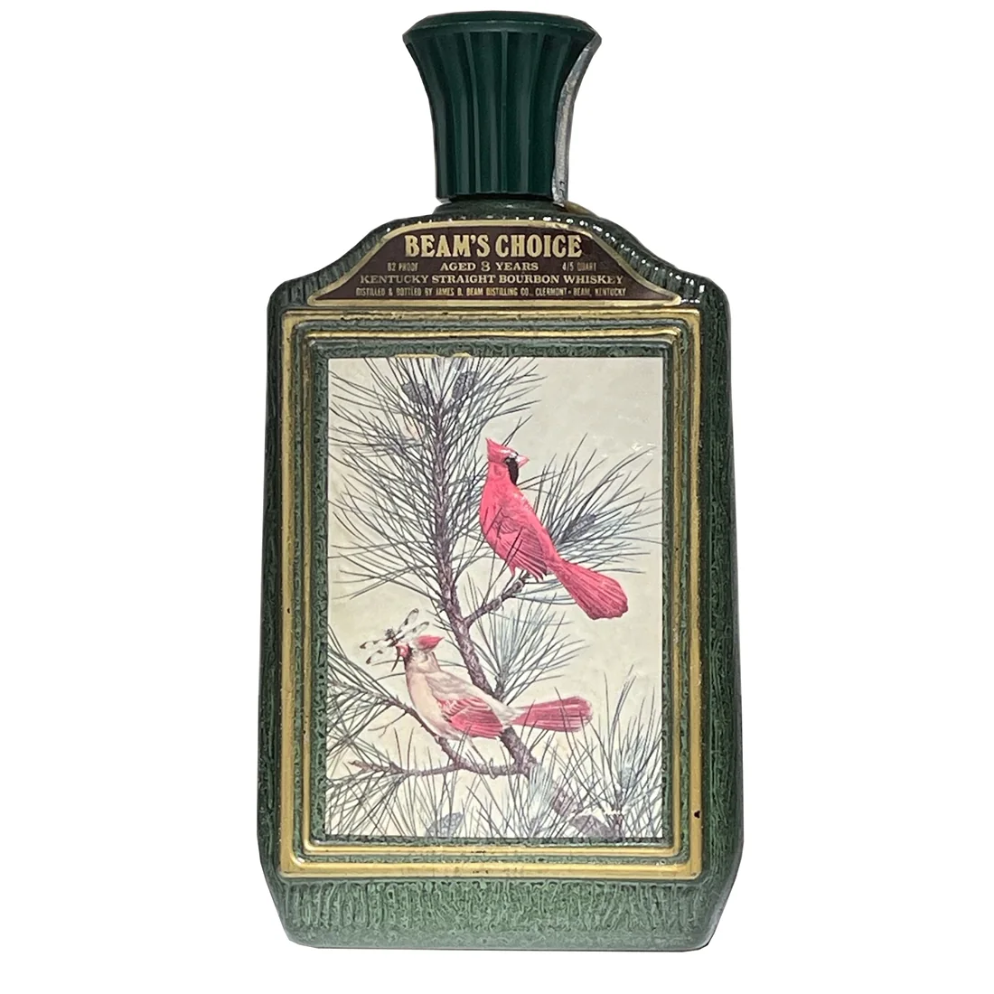 Jim Beam Beam's Choice 8 Year Old Cardinal Birds 757ml bottle on a plain background